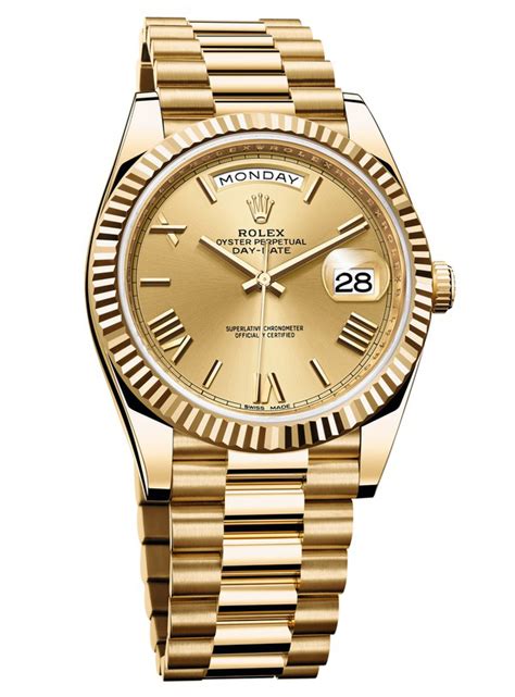 rolex day date yellow gold blue dial